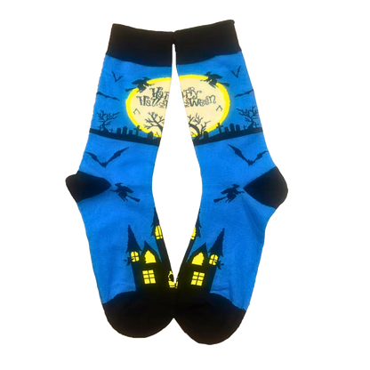 Blue Halloween Socks