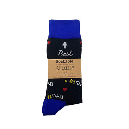Best Dad Socks with recycled card label ready for gifting or fundraising