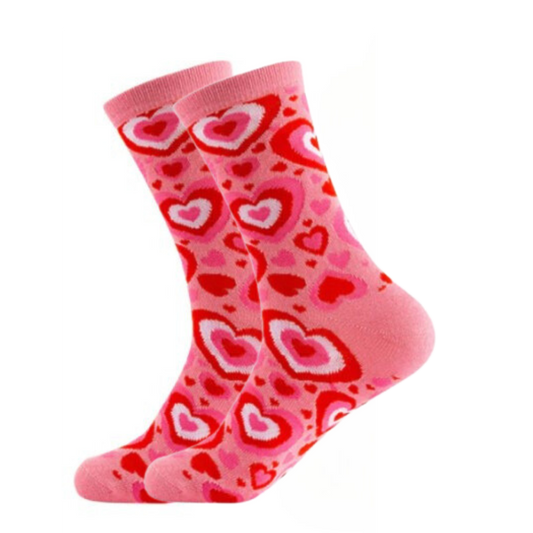 Pink Heart Socks