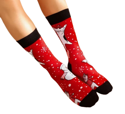 Festive Puss Socks