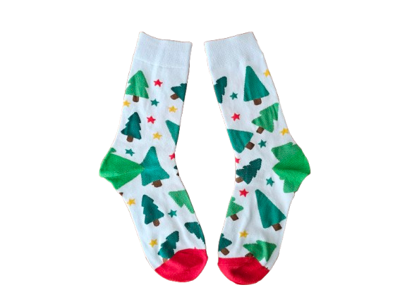 White Christmas Socks