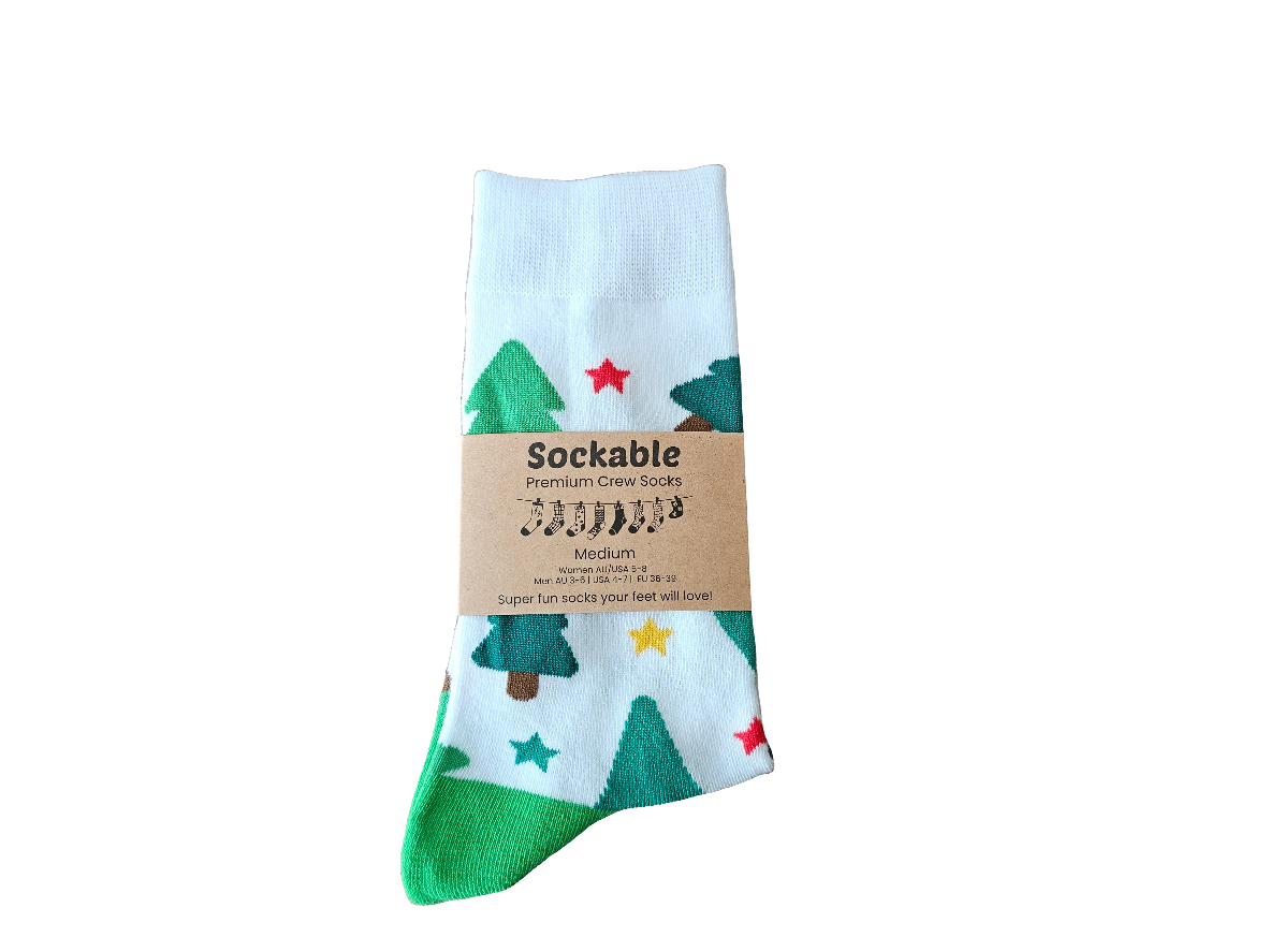 White Christmas Socks