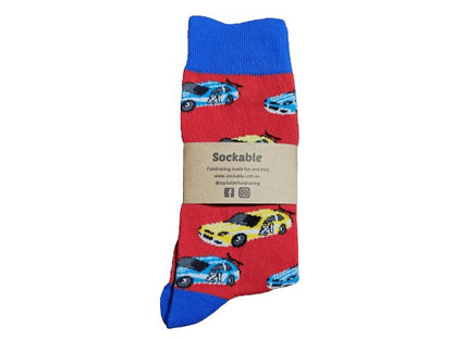 Race Car Socks Sockable Fundraising 